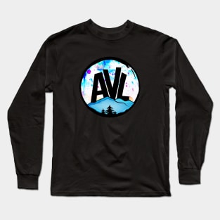 AVL - Asheville, NC - Watercolor 19 Long Sleeve T-Shirt